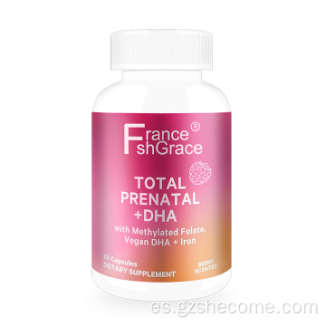 Shecome Total Prenatal DHA Cápsulas Hierro Folato Metilado